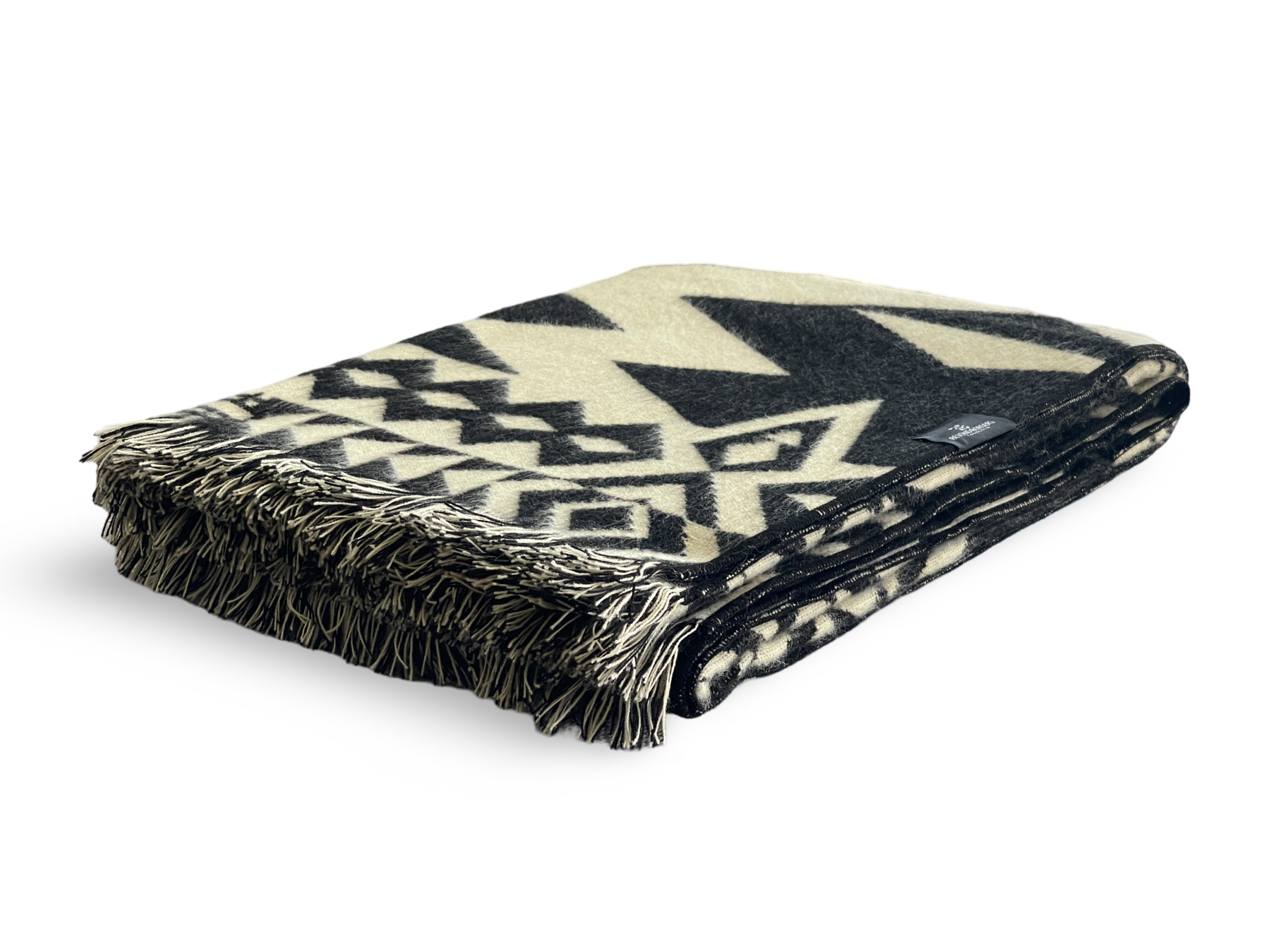 Awa Throw Blanket - Natural / Black